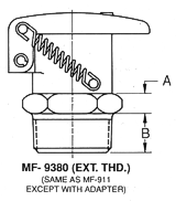 Self closing oil fill caps with adapter